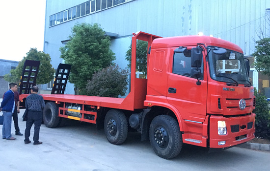 【國五】三環昊龍前四后八挖機平板車